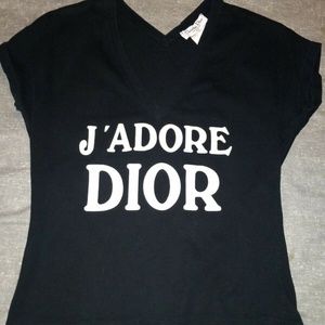 🔥Christian DIOR Vintage J'adore Dior Logo Tee~Shirt🔥